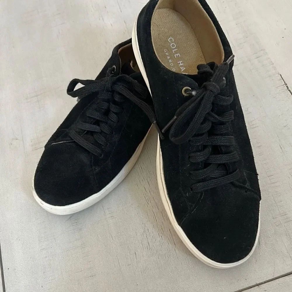 Cole Haan Black Suede Sneakers - Picture 4 of 9